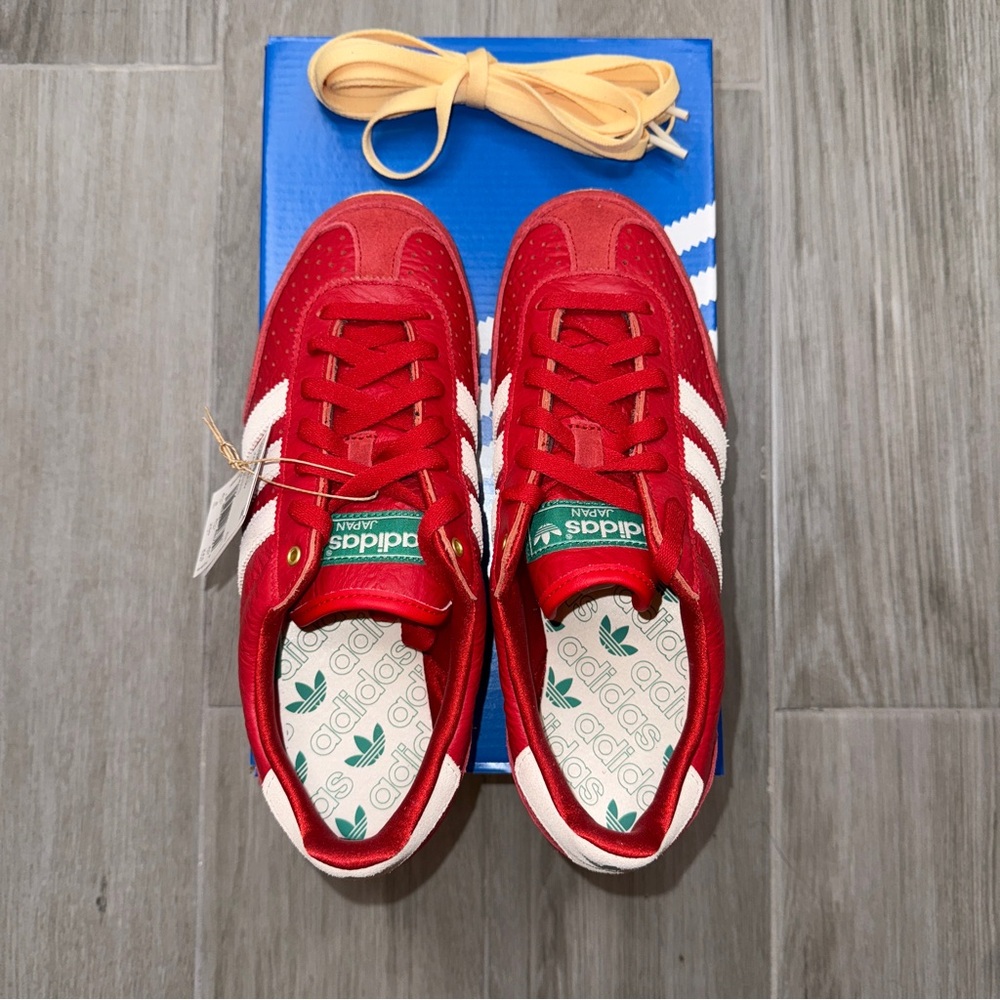 Adidas Japan Shoes in Red, White, Yellow, + Green Accents